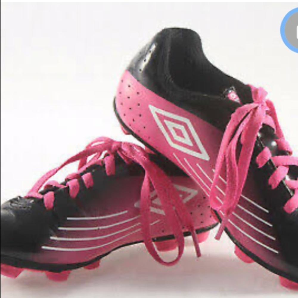 UMBRO girls cleats black pink 5 soccer sports - Picture 2 of 7